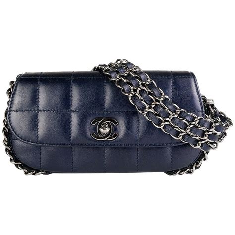 blue chanel clutch|Chanel clutch with chain price.